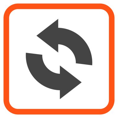 Vektör simgesi bir çerçeve içinde yenileme