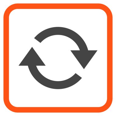 Vektör simgesi bir çerçeve içinde yenileme