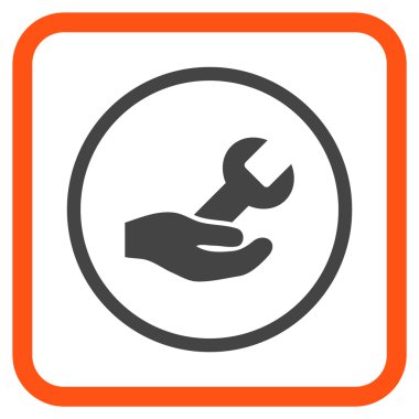 Onarım hizmeti vektör simgesi bir çerçeve içinde