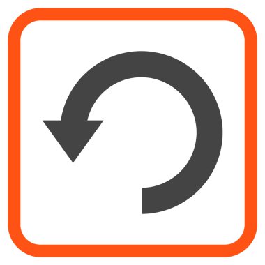 Vektör simgesi bir çerçeve içinde aşağı Döndür