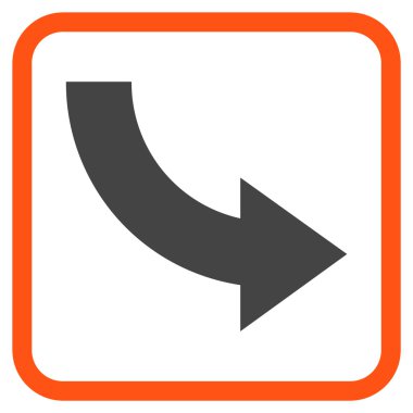 Doğru vektör simgesi bir çerçeve içinde döndürme