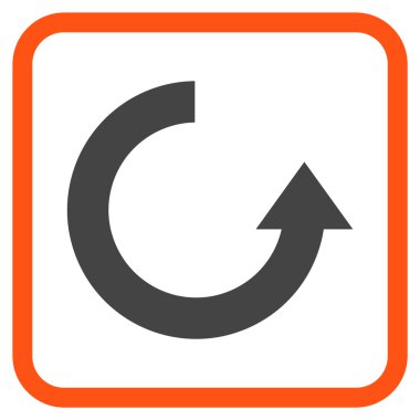 Vektör simgesi bir çerçeve içinde yukarı Döndür