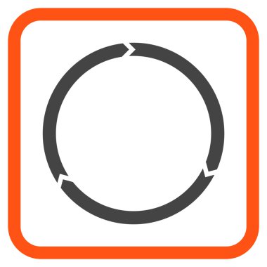 Döndürme vektör simgesi bir çerçeve içinde