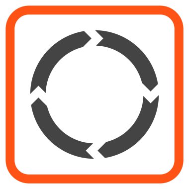 Döndürme vektör simgesi bir çerçeve içinde