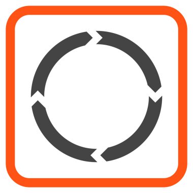 Döndürme vektör simgesi bir çerçeve içinde