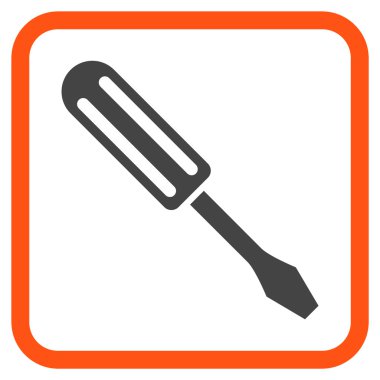 Tornavida vektör simgesi bir çerçeve içinde