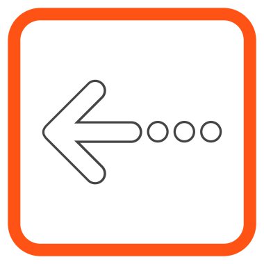 Sol vektör simgesi bir çerçevede göndermek