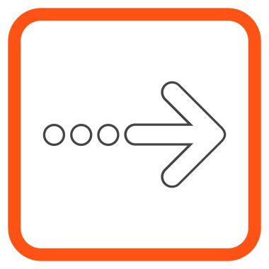 Doğru vektör simgesi bir çerçevede göndermek