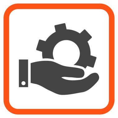 Hizmet vektör simgesi bir çerçeve içinde