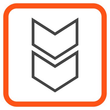 Vektör simgesi bir çerçeve içinde aşağı kaydır