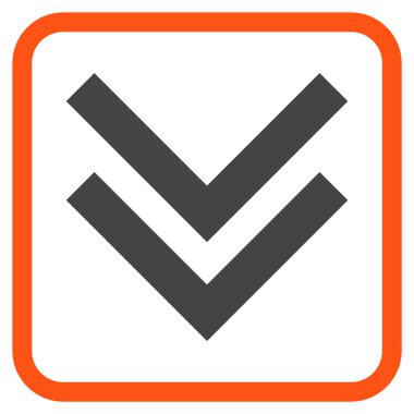 Vektör simgesi bir çerçeve içinde aşağı kaydır