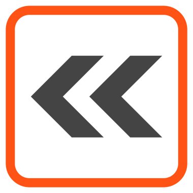 Shift Sol vektör simgesi bir çerçeve içinde