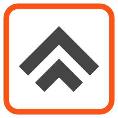 Vektör simgesi bir çerçeve içinde yukarı kayması