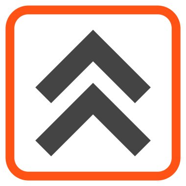 Vektör simgesi bir çerçeve içinde yukarı kayması