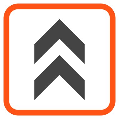 Vektör simgesi bir çerçeve içinde yukarı kayması