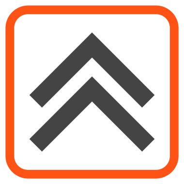 Vektör simgesi bir çerçeve içinde yukarı kayması