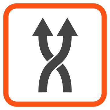 Vektör simge yukarı okları bir çerçevede shuffle