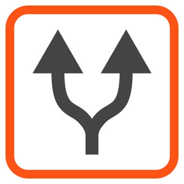 Vektör simgesi bir çerçeve içinde yukarı okları bölme