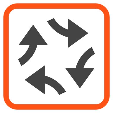 Oklar vektör simgesi bir çerçevede girdap