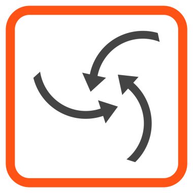 Oklar vektör simgesi bir çerçevede girdap