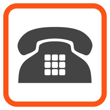 Sesi telefon vektör simgesi bir çerçeve içinde