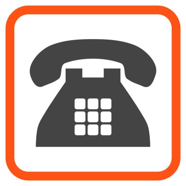 Sesi telefon vektör simgesi bir çerçeve içinde