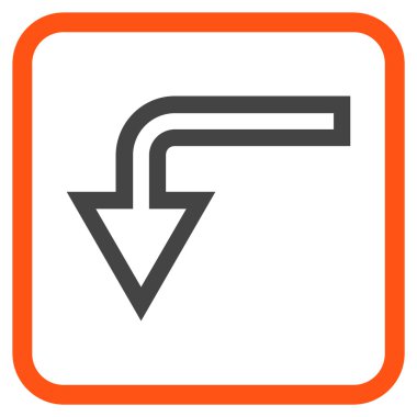 Vektör simgesi bir çerçeve içinde geri çevirmek