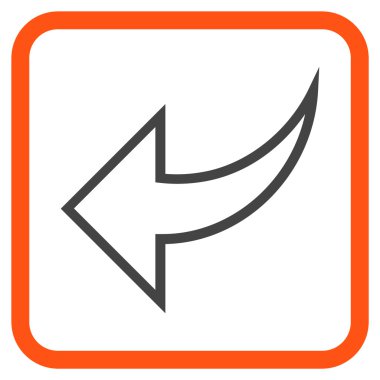 Vektör simgesi bir çerçeve içinde geri al