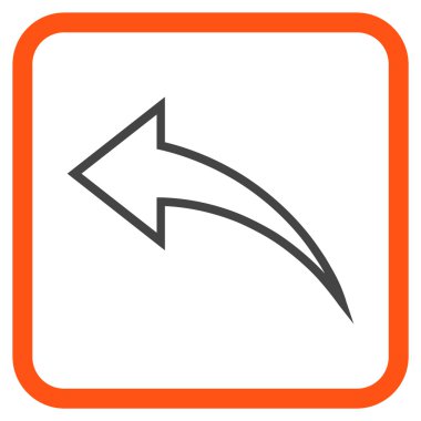 Vektör simgesi bir çerçeve içinde geri al