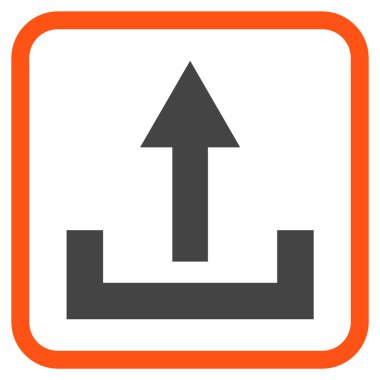 Vektör simgesi bir çerçeve içinde upload