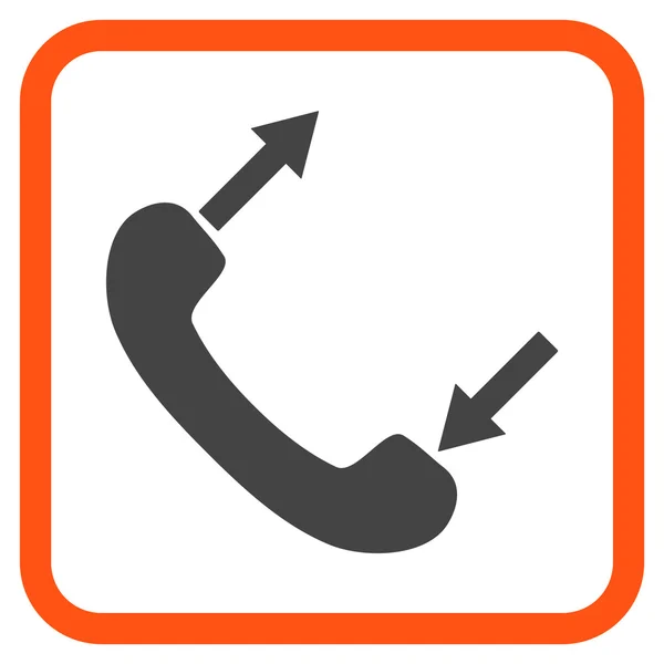 Τηλέφωνο μιλώντας εικονίδιο του φορέα σε ένα πλαίσιο — Διανυσματικό Αρχείο
