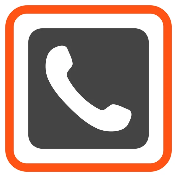 Telefon-Vektor-Symbol in einem Rahmen — Stockvektor