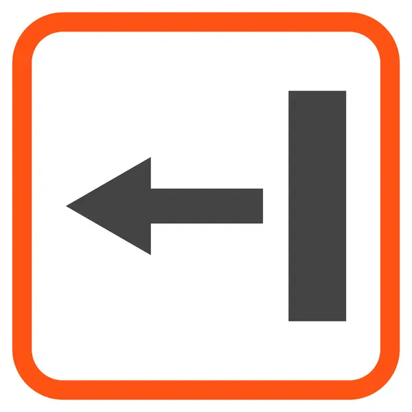 Trek de linker Vector Icon In een Frame — Stockvector