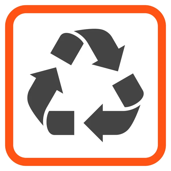 Vektor-Symbol in einem Rahmen recyceln — Stockvektor