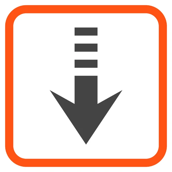 Send Down Vector Icon In a Frame — Stock Vector