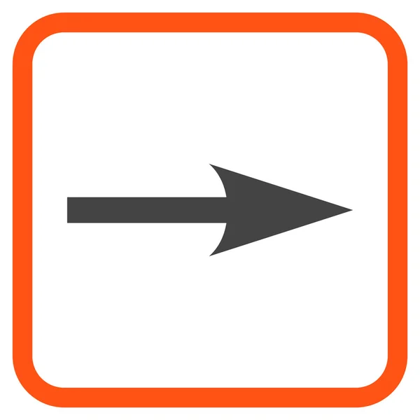 Flecha aguda derecha Vector icono en un marco — Archivo Imágenes Vectoriales
