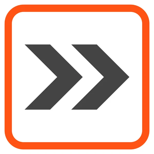 Høyre vektor Icon i et rammeverk – stockvektor