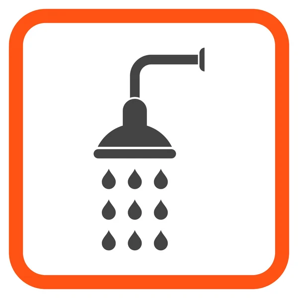 Shower Vector Icon In a Frame — Stock Vector