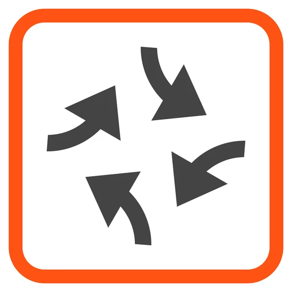 Krouživým pohybem šipek vektorové ikony v rámečku — Stockový vektor