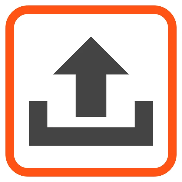 Ladda upp vektor ikonen i en ram — Stock vektor