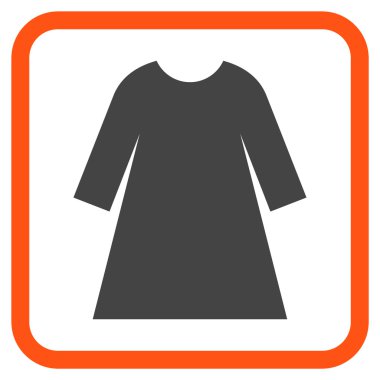 Kadın elbise vektör simgesi bir çerçeve içinde