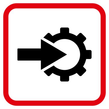 COG Tümleştirme vektör simgesi bir çerçeve içinde