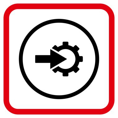 COG Tümleştirme vektör simgesi bir çerçeve içinde