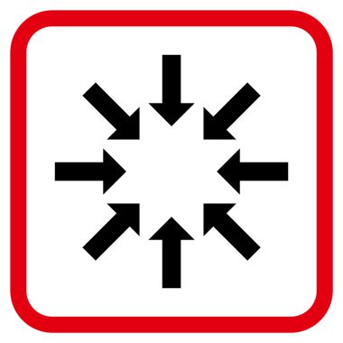 Daraltma okları vektör simgesi bir çerçeve içinde