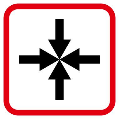 Oklar vektör simgesi bir çerçeve içinde sıkıştırmak