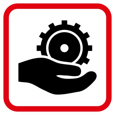 Geliştirme hizmeti vektör simgesi bir çerçeve içinde