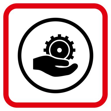 Geliştirme hizmeti vektör simgesi bir çerçeve içinde