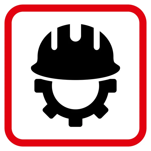 Desarrollo Hardhat Vector Icono En un Marco — Vector de stock