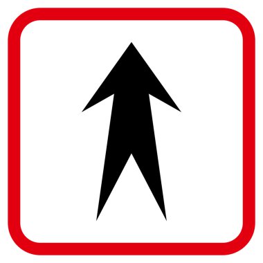 Vektör simgesi bir çerçeve içinde yukarı ok