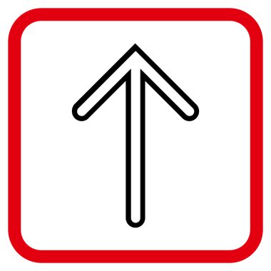 Vektör simgesi bir çerçeve içinde yukarı ok